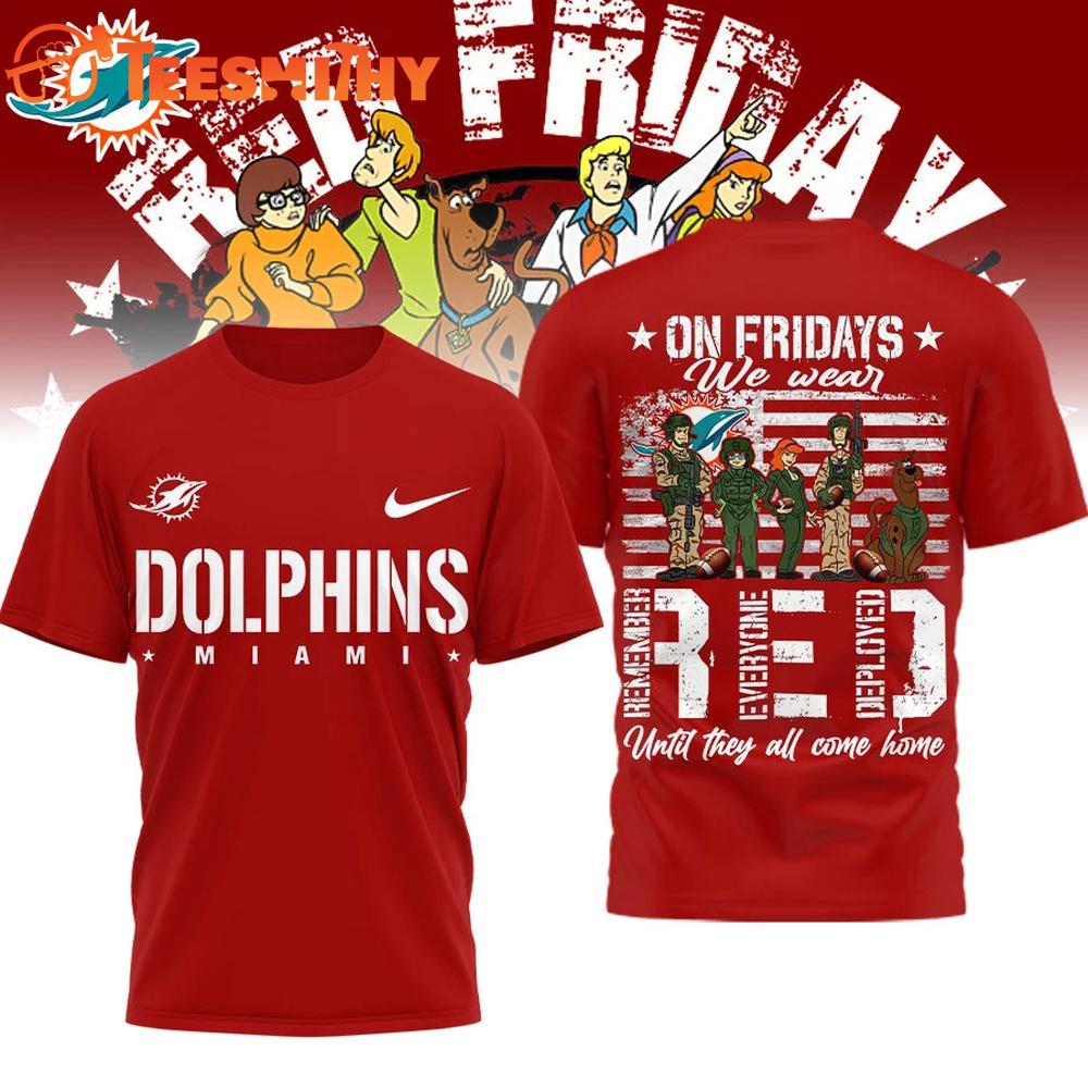 Miami Dolphins 2026 NFL Scooby-Doo Red Friday Special New T Shirt