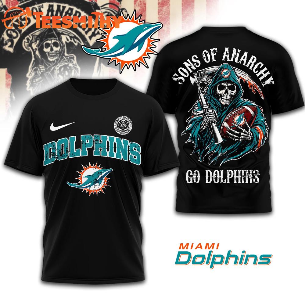 Miami Dolphins 2026 NFL Sons of Anarchy 3D T Shirt