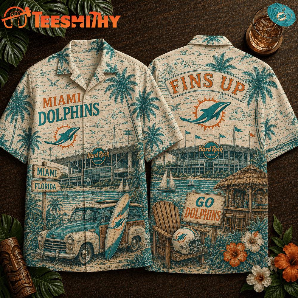 Miami Dolphins 2026 NFL Summer Vintage Hawaiian Shirt