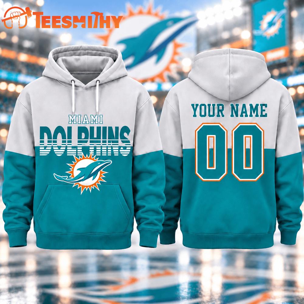 Miami Dolphins 2026 NFL Varsity Stripe Hoodie