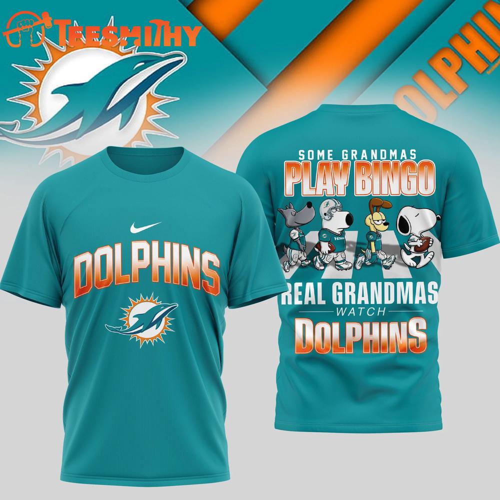 Miami Dolphins NFL Cartoon Prime Time New Design 3D Shirt