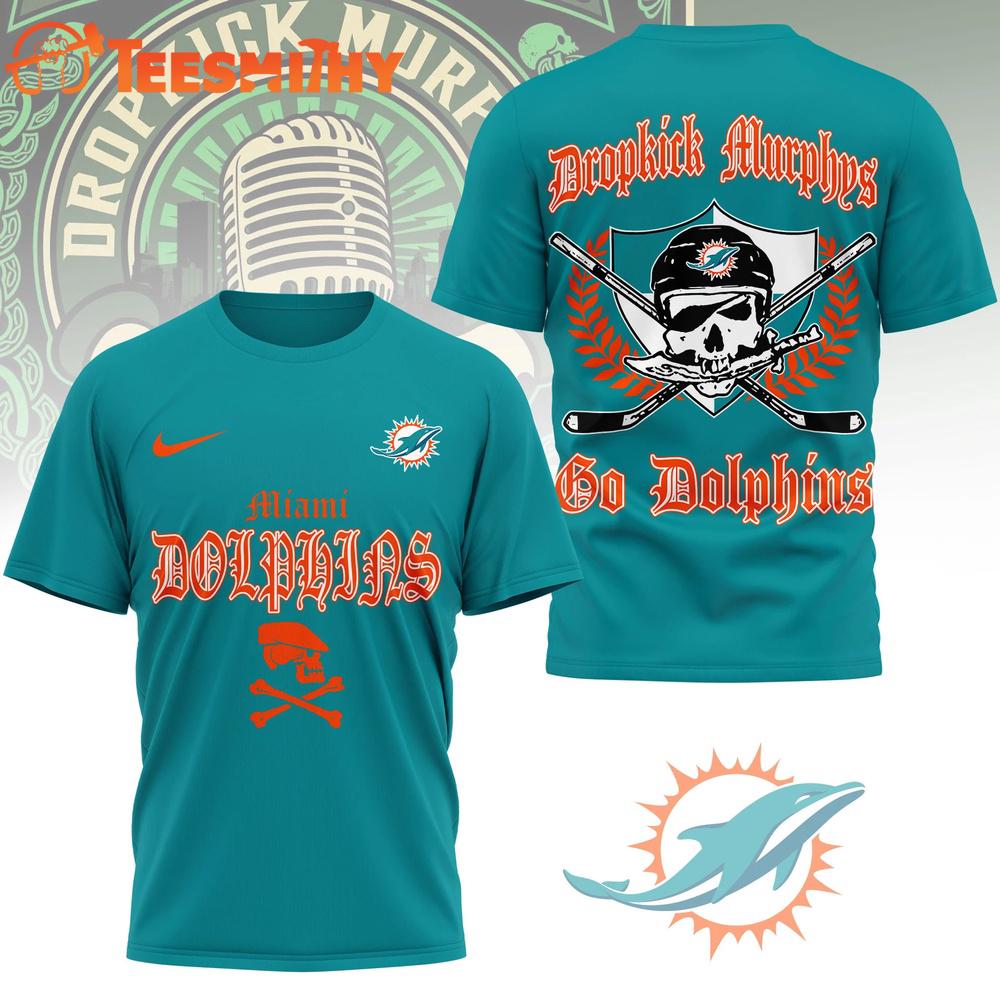 Miami Dolphins NFL Dropkick Murphys Fan 3D T Shirt