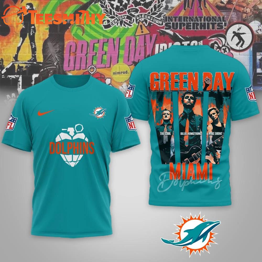 Miami Dolphins NFL Green Day x Super Bowl LX Special Edition 3D Shirt