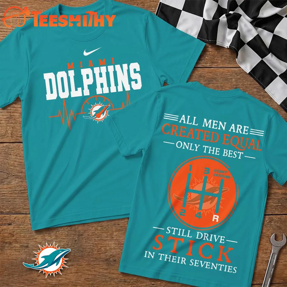 Miami Dolphins NFL Highspeed Heartbeat All Over Printed T Shirt