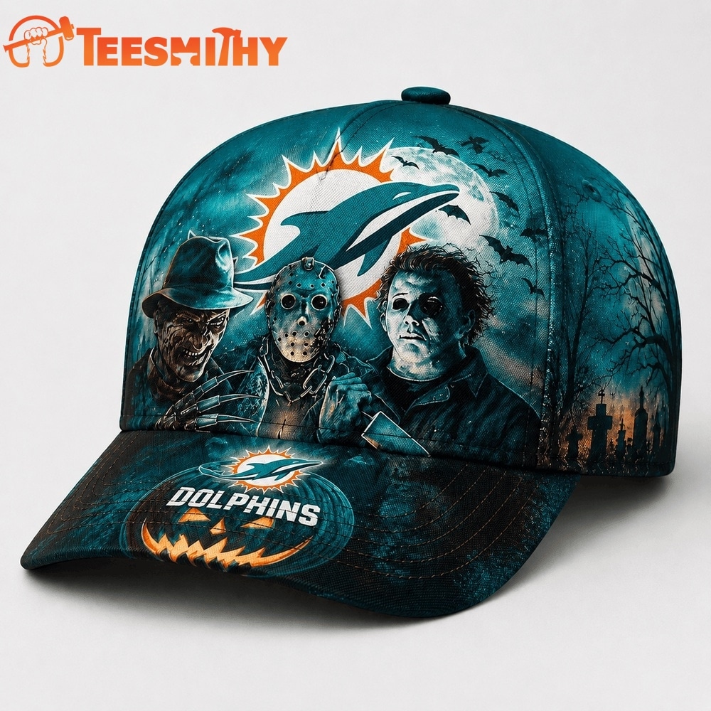 Miami Dolphins NFL Horror Night Halloween 2026 Design Classic Cap