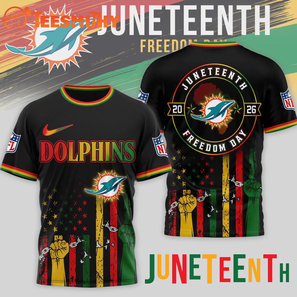 Miami Dolphins NFL Juneteenth Strong Together Limited Edition 3D Shirt