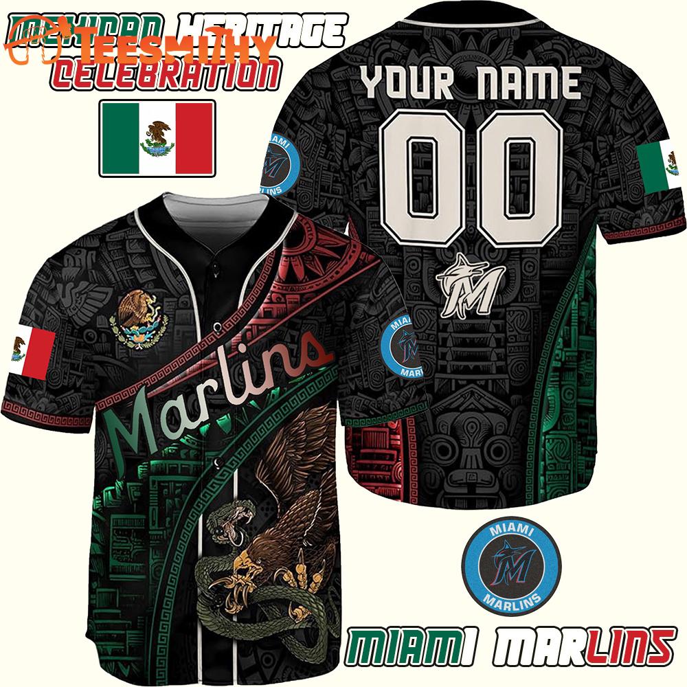 Miami Marlins x Mexican Heritage Celebration Custom Baseball Jersey