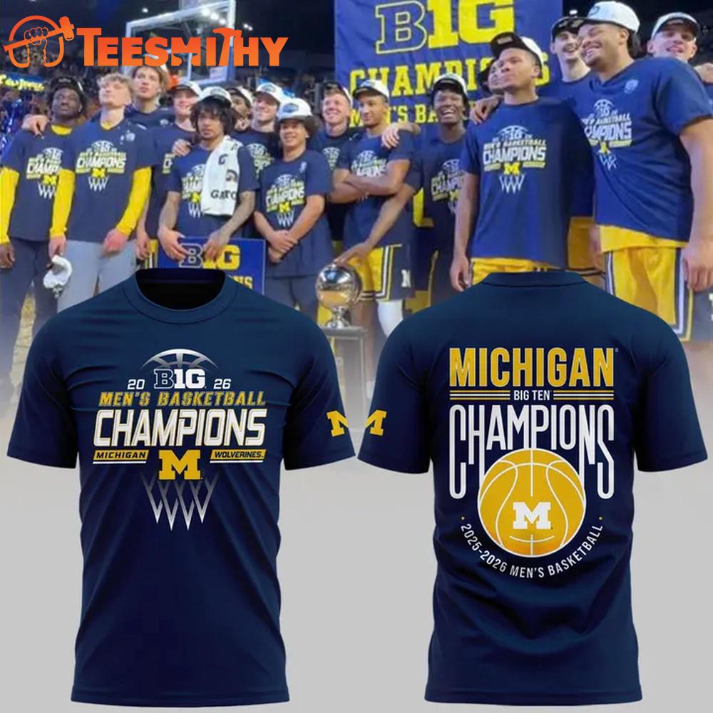 Michigan Wolverines 2026 Big Ten Men's Basketball Regular Season Champions T Shirt