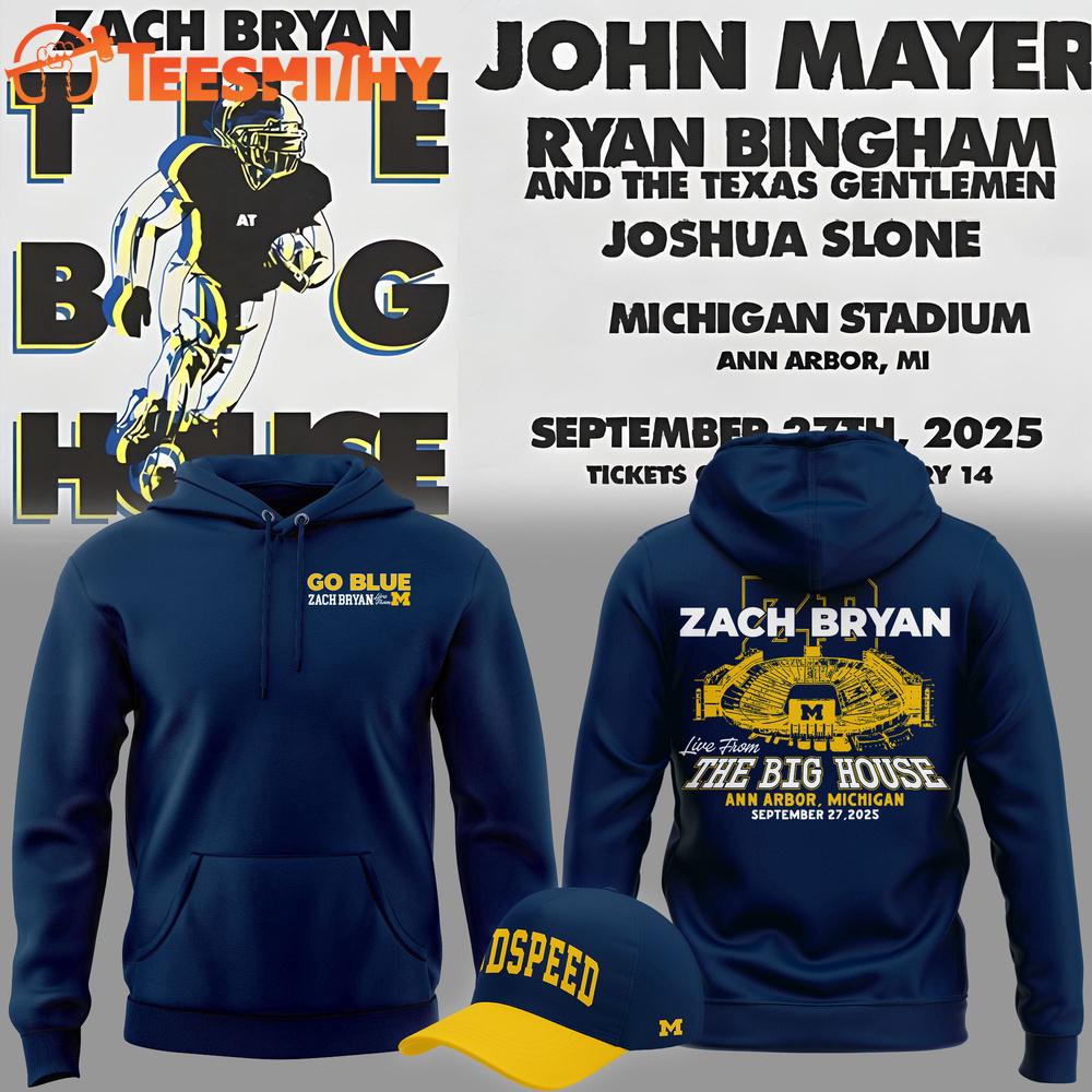 Michigan Wolverines Football 2025 x Zach Bryan The Big House Hoodie