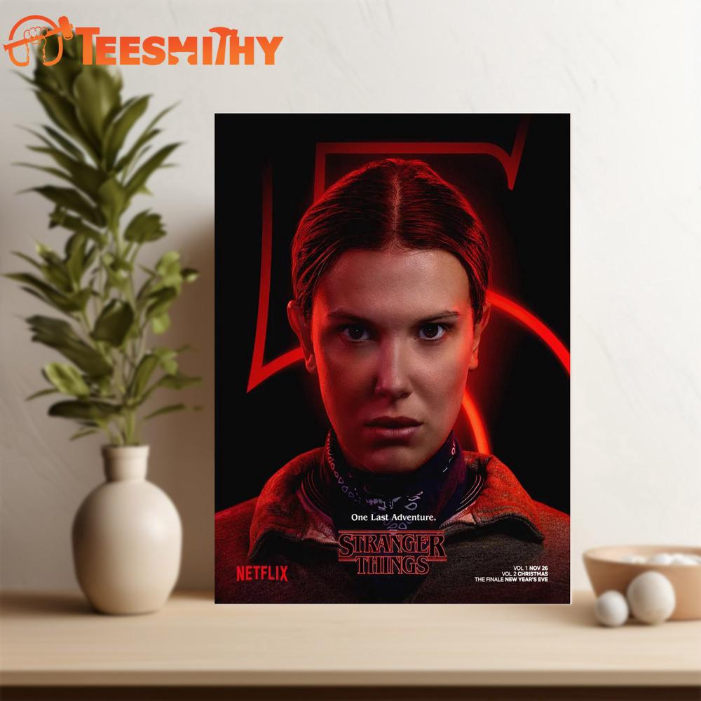 Millie Bobby Brown One Last Adventure Stranger Things 5 Vol 1 Nov 26 Vol 2 Christmas The Finale New Years Eve Art Poster Canvas