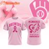 Milwaukee Brewers 2025 MLB Pink Breast Cancer Awareness Design 3D Shirt