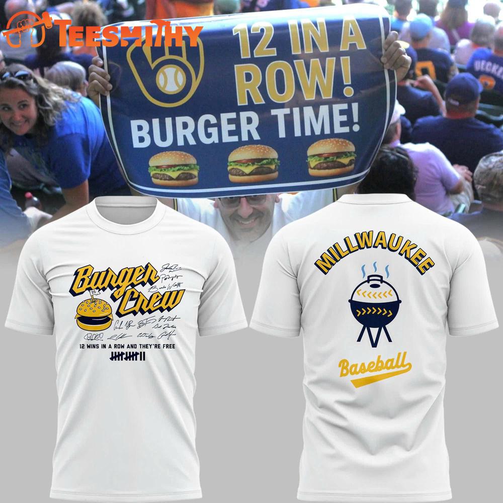Milwaukee Brewers Burger Crew 3D Shirt