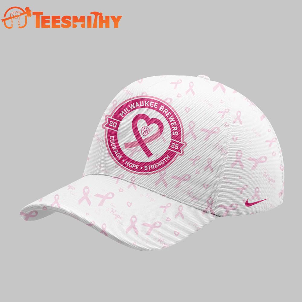 Milwaukee Brewers Cancer Awareness Night 2025 Baseball Cap