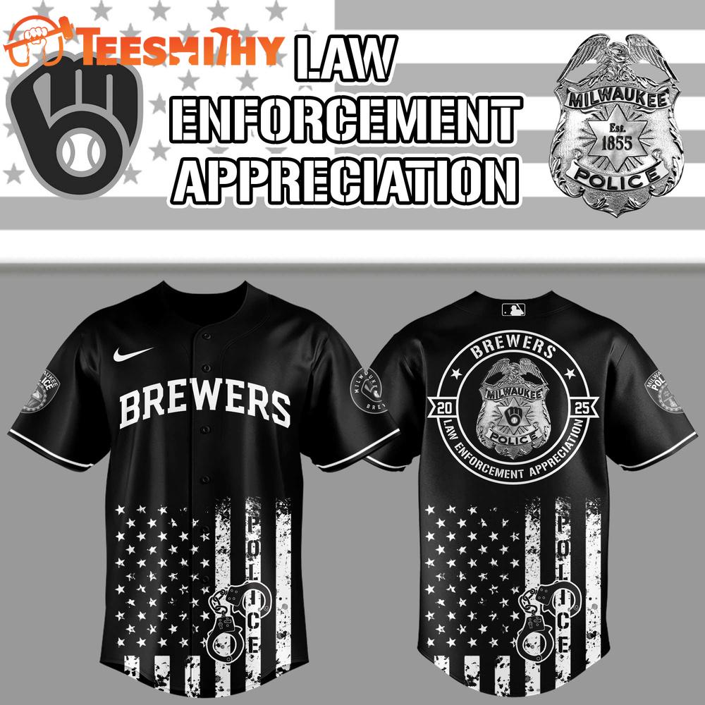 Milwaukee Brewers Law Enforcement Appreciation 2025 Jersey Shirt
