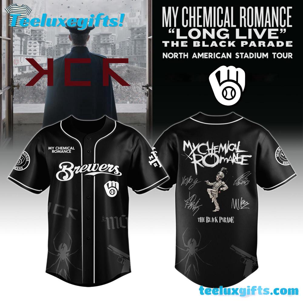 Milwaukee Brewers My Chemical Romance Long Live The Black Parade North American Stadium Tour 2025 Baseball Jersey