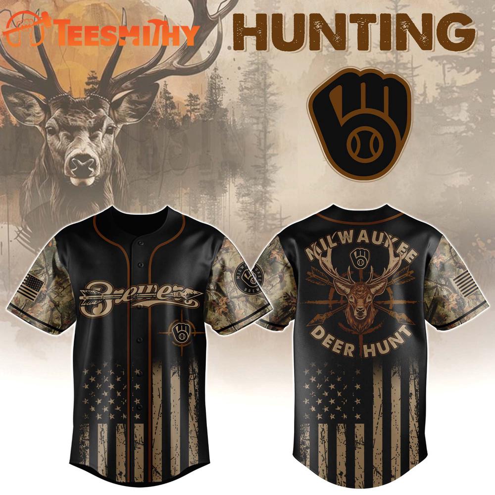 Milwaukee Brewers x Deer Hunting Limited Edition Custom Baseball Jersey