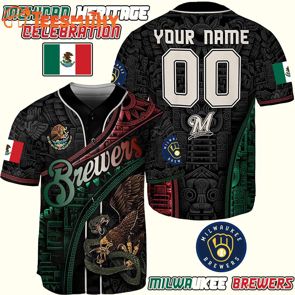 Milwaukee Brewers x Mexican Heritage Celebration Custom Baseball Jersey