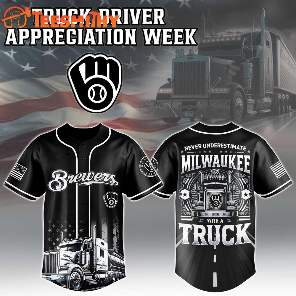 Milwaukee Brewers x Truck Driver Limited Custom Baseball Jersey