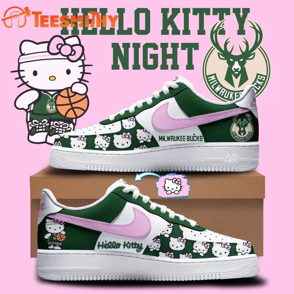 Milwaukee Bucks x Hello Kitty Night 2026 Air Force 1 Shoes Sneaker
