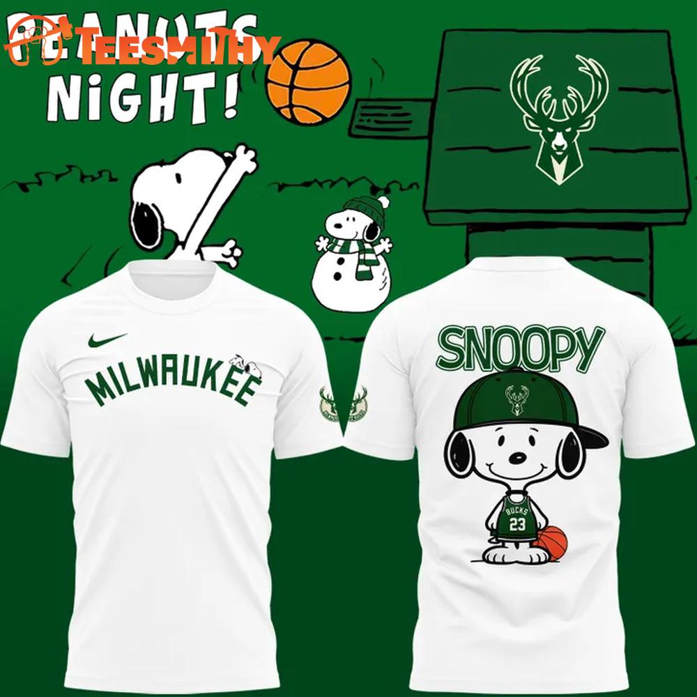 Milwaukee Bucks x Peanuts Night 2026 Special New T Shirt