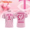 Minnesota Twins 2025 MLB Pink Breast Cancer Awareness Design 3D Shirt