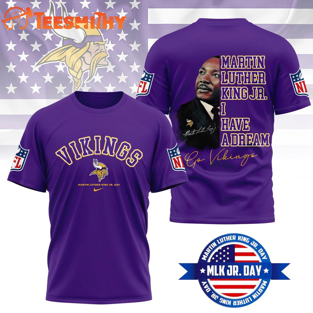 Minnesota Vikings 2026 NFL Martin Luther King JR. Day 3D Shirt