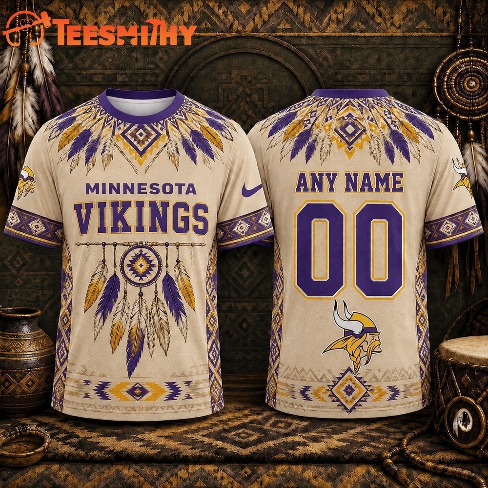 Minnesota Vikings 2026 NFL Native American Heritage 3D Shirt
