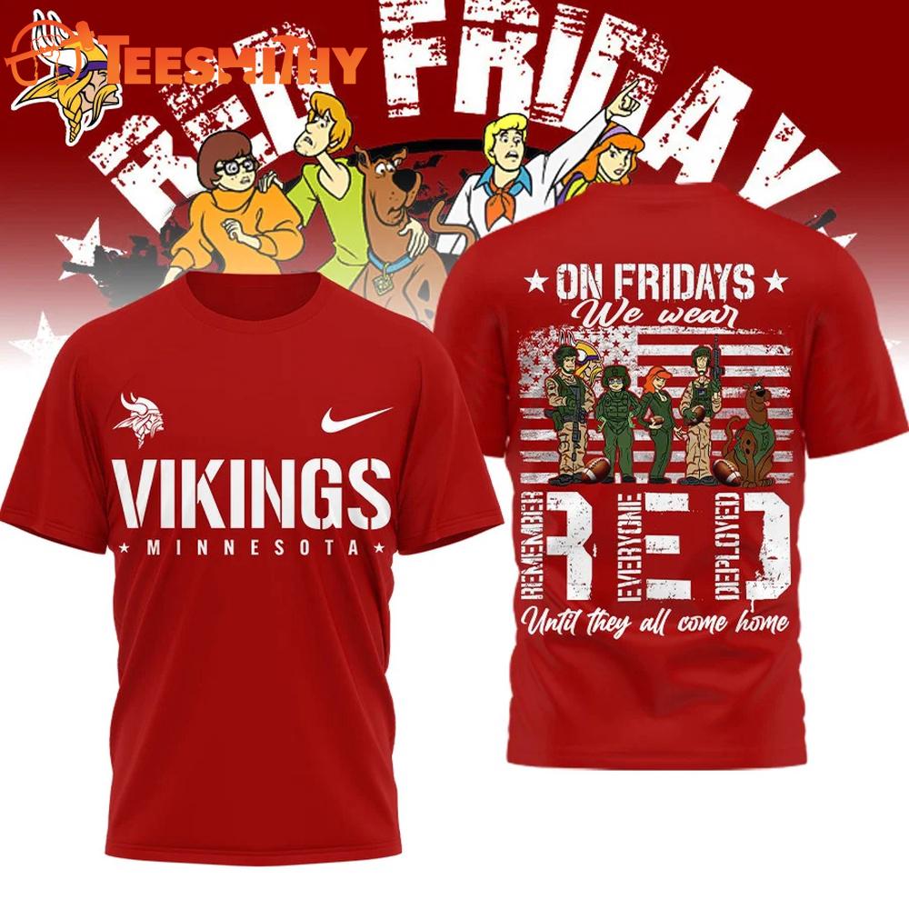 Minnesota Vikings 2026 NFL Scooby-Doo Red Friday Special New T Shirt
