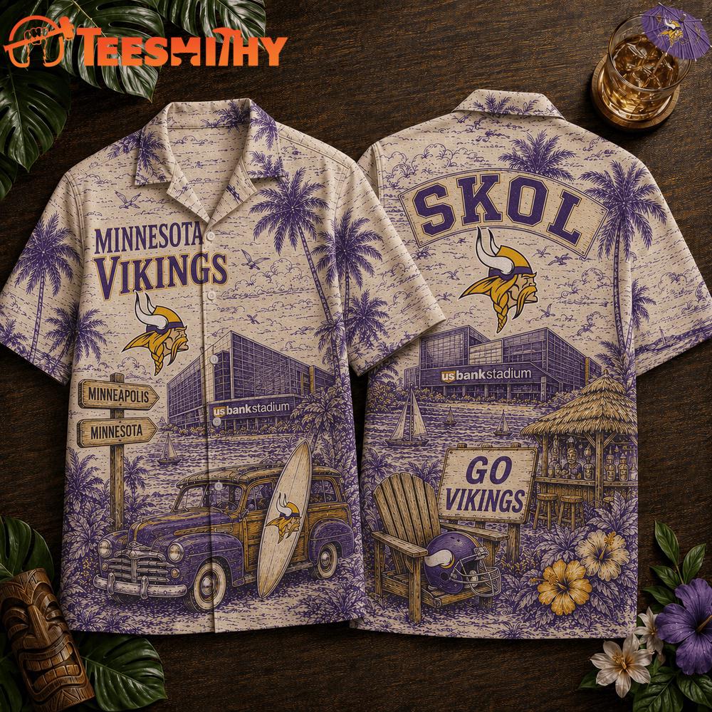 Minnesota Vikings 2026 NFL Summer Vintage Hawaiian Shirt