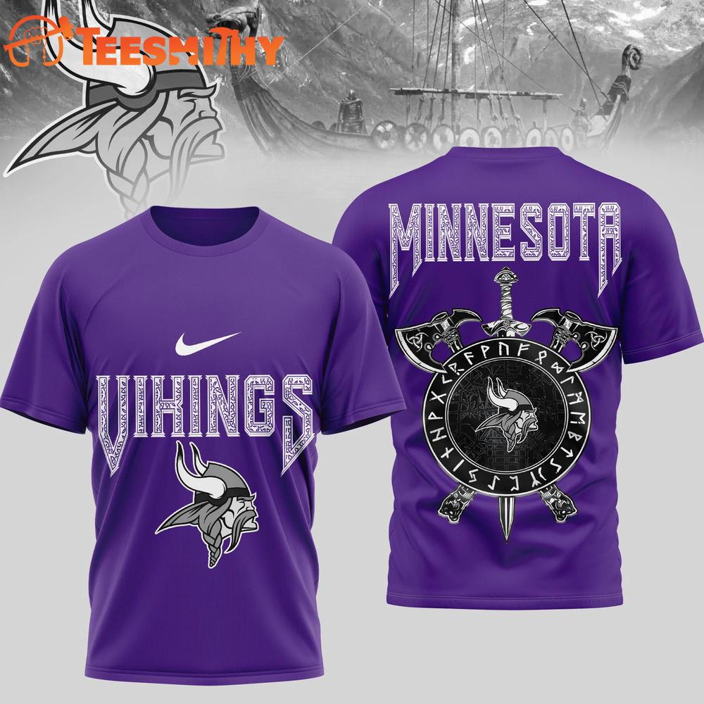 Minnesota Vikings 2026 NFL Viking Special New 3D Shirt