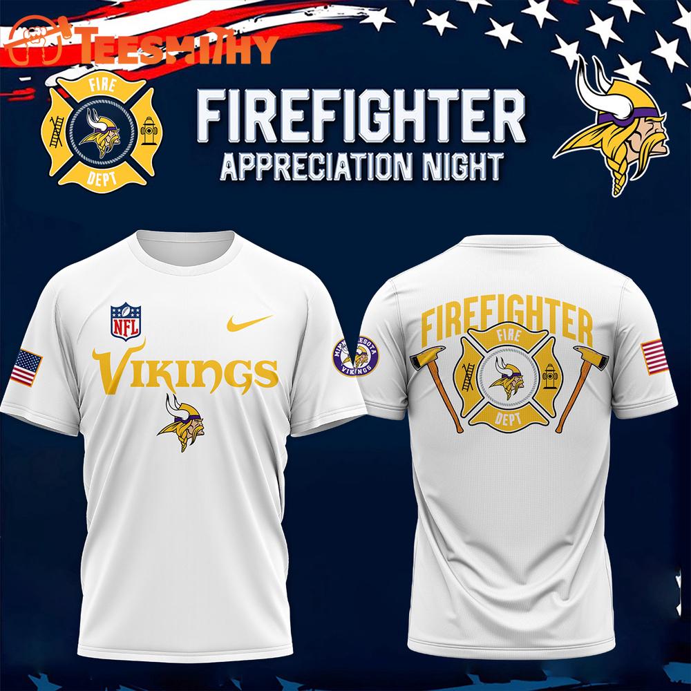 Minnesota Vikings Firefighters Appeciation Limited T Shirt Minnesota Vikings Firefighters Appeciation Limited T Shirt