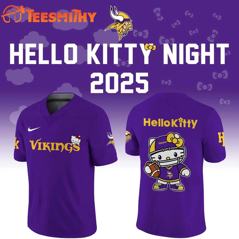 Minnesota Vikings Hello Kitty 2025 Football Jersey Minnesota Vikings Hello Kitty 2025 Football Jersey