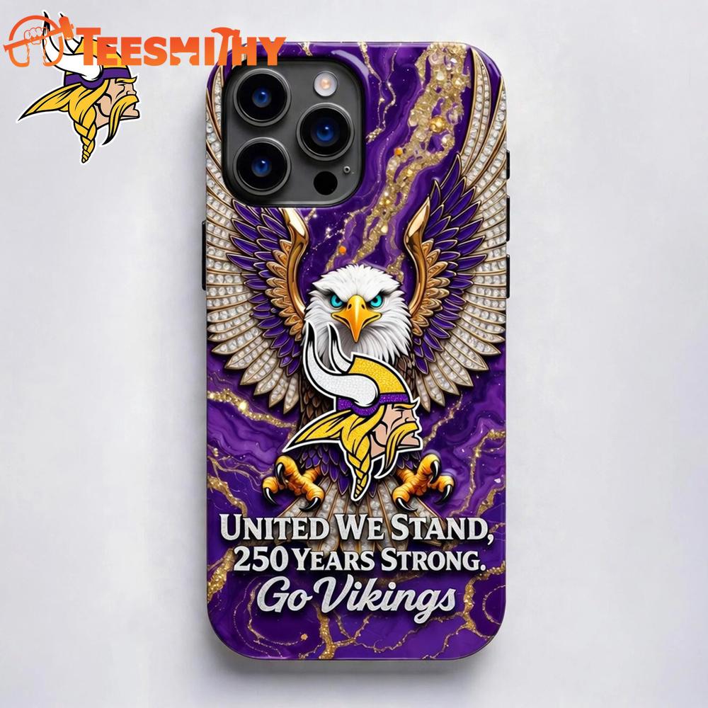 Minnesota Vikings NFL 250 Years Of America Freedom Phone Case
