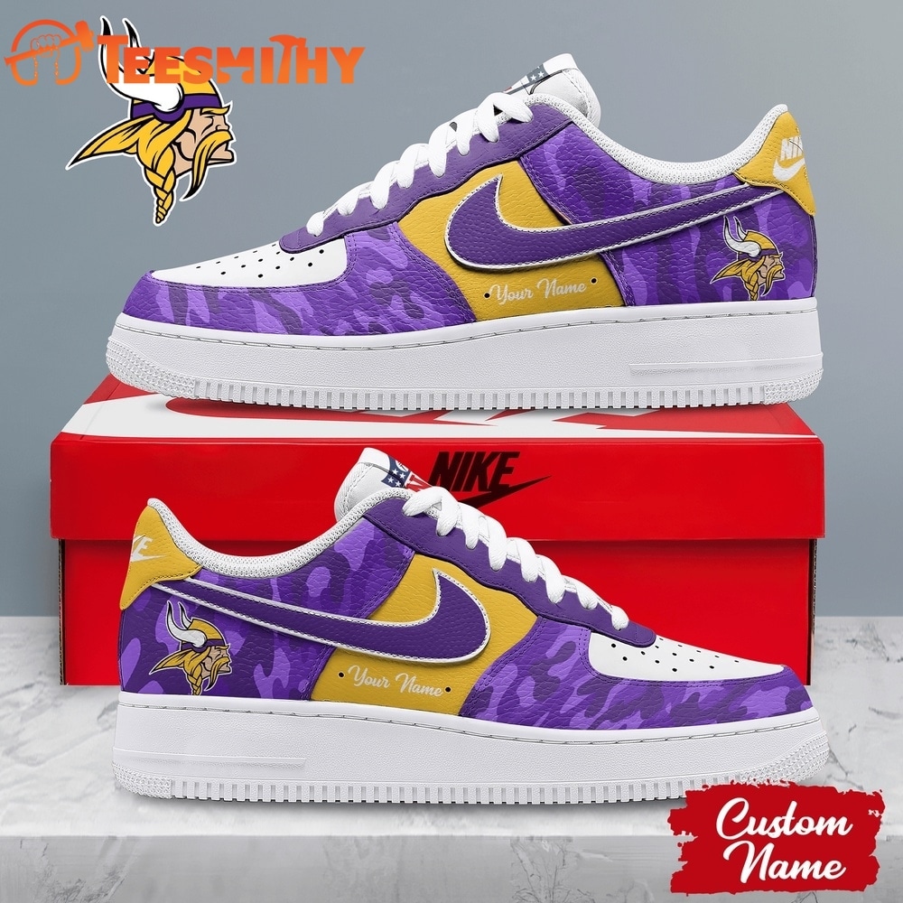 Minnesota Vikings NFL End Zone Energy Air Force 1 Sneaker Shoes