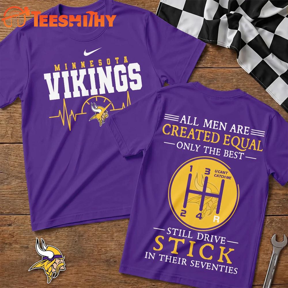 Minnesota Vikings NFL Highspeed Heartbeat All Over Printed T Shirt