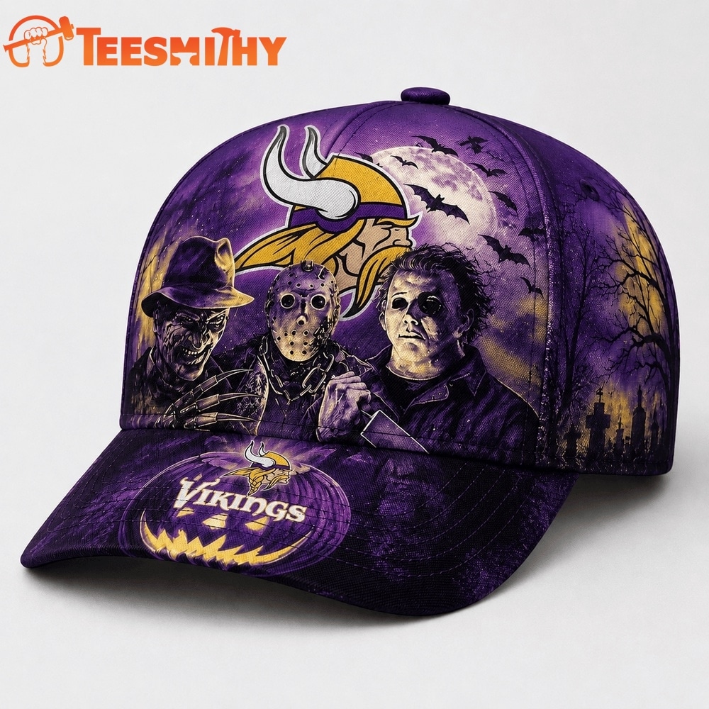 Minnesota Vikings NFL Horror Night Halloween 2026 Design Classic Cap