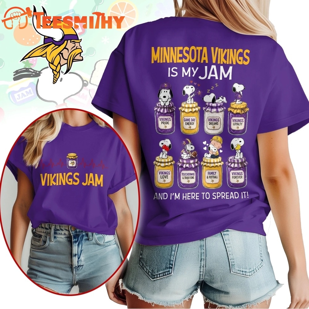 Minnesota Vikings NFL Jam Snoopy Peanuts Football Fan 3D Shirt