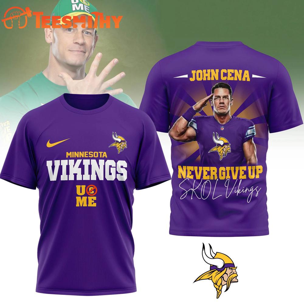 Minnesota Vikings NFL John Cena Fan Special New 3D Shirt