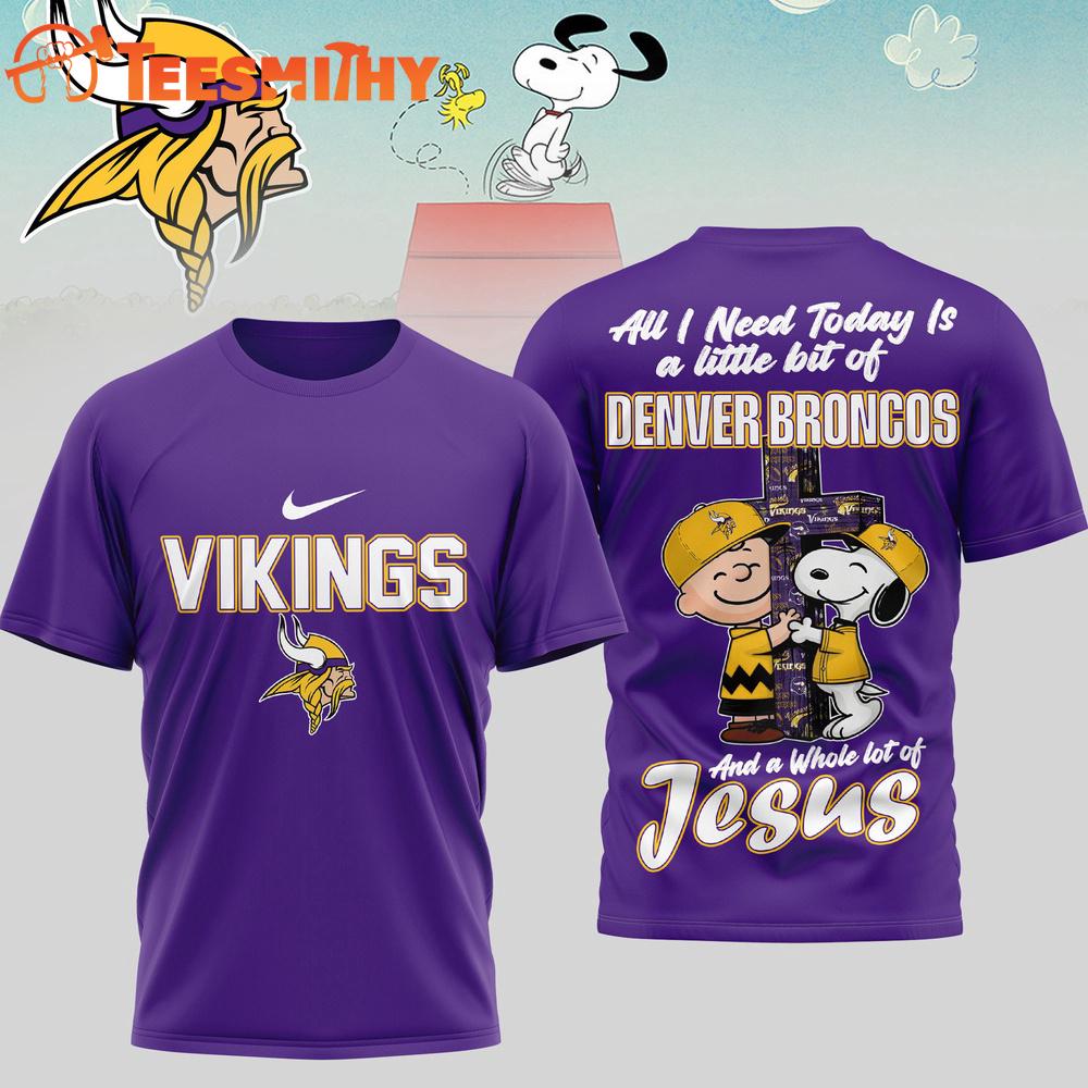 Minnesota Vikings NFL Snoopy Peanuts League Blessing 3D Shirt