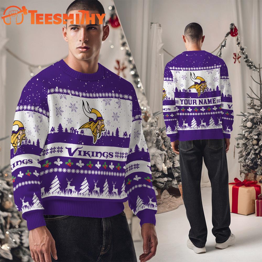 Minnesota Vikings NFL Snow Ugly Christmas Sweater Minnesota Vikings NFL Snow Ugly Christmas Sweater
