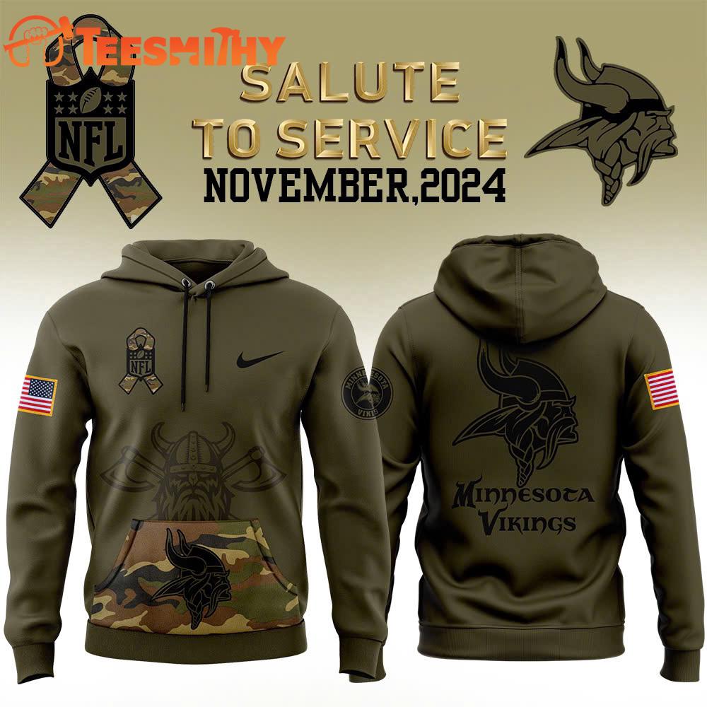 Minnesota Vikings Nike Camo Salute to Service Club Hoodie Shirt Minnesota Vikings Nike Camo Salute to Service Club Hoodie Shirt