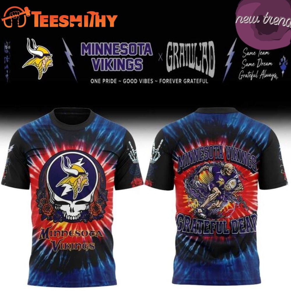 Minnesota Vikings x Grateful Dead Skeletons 2026 T Shirt