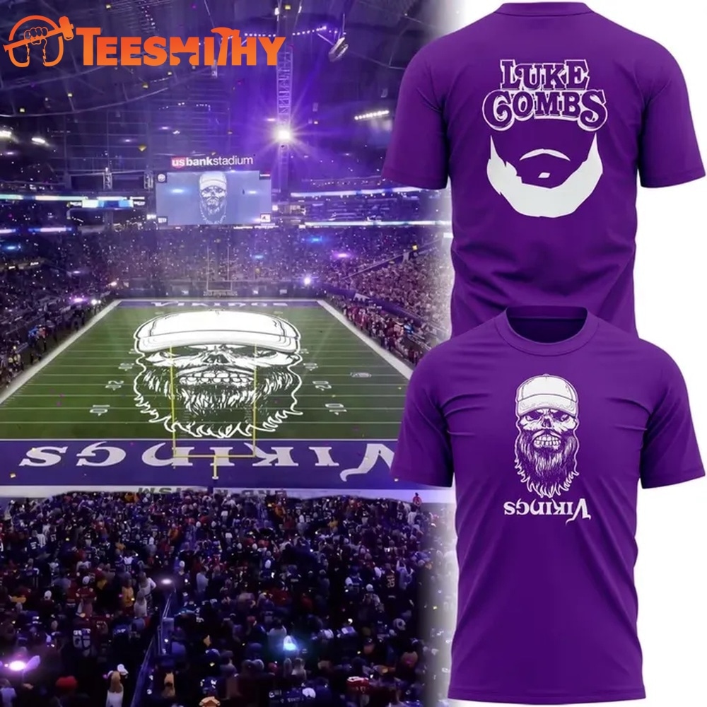 Minnesota Vikings x Luke Combs Skull Beard 2026 T Shirt