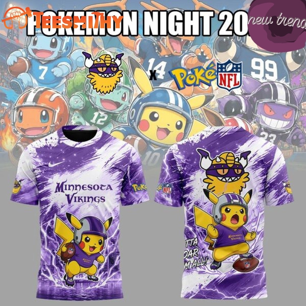 Minnesota Vikings x Pokemon Night 2026 T Shirt