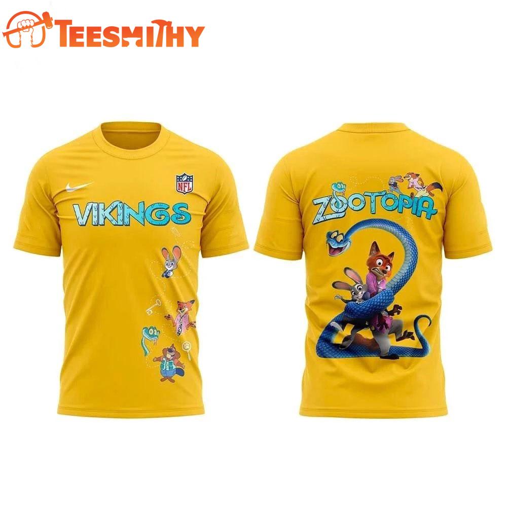 Minnesota Vikings Zootopia 2 Limited Edition 3D Shirt