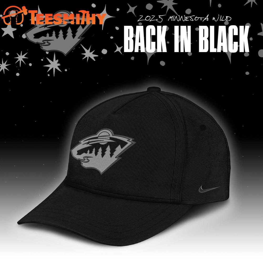 Minnesota Wild Back In Black 2025 Special Edition Cap
