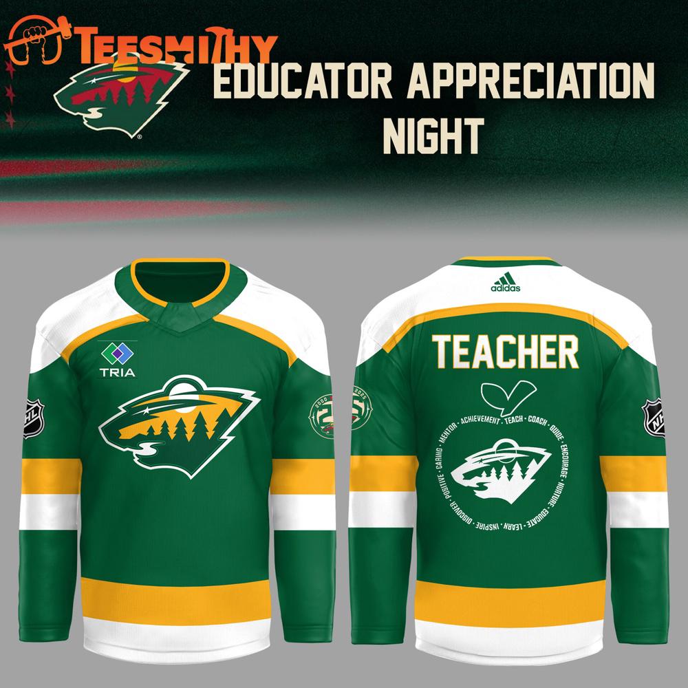 Minnesota Wild Educators Appreciation Night 2025 Limited Edition Hockey Jersey