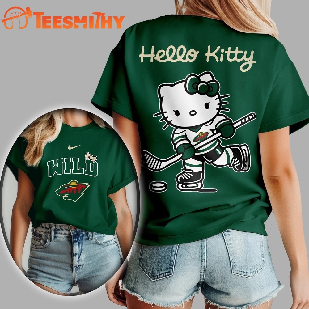 Minnesota Wild NHL x Hello Kitty Unisex 3D Shirt