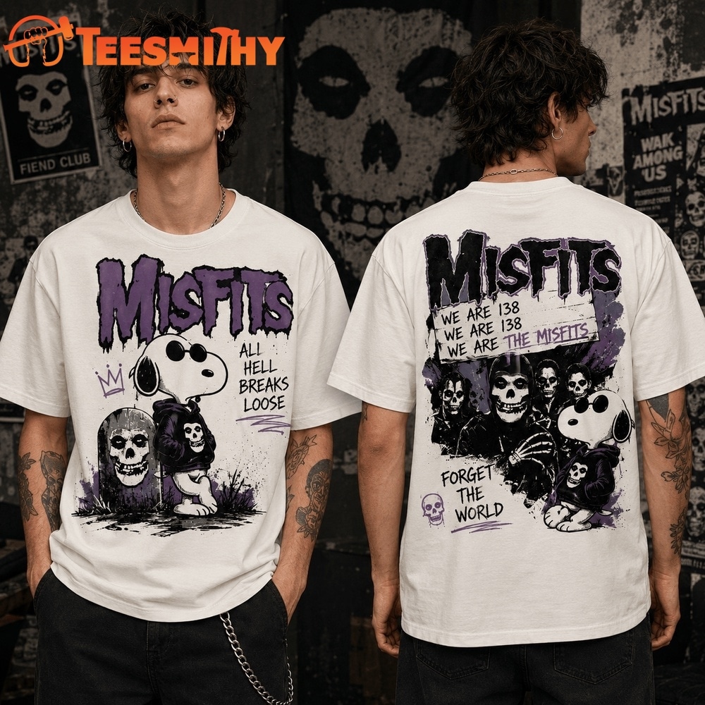 Misfits x Snoopy All Hell Breaks Loose 3D Shirt