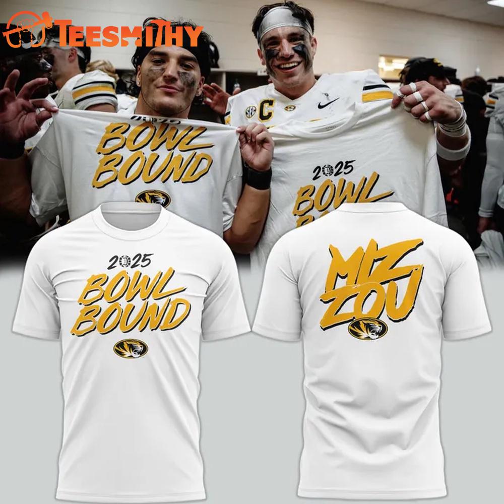 Missouri Tigers Football Bowl Bound 2025 T Shirt Missouri Tigers Football Bowl Bound 2025 T Shirt